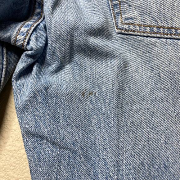 Levi's 501 Jeans Patch Knee Button Fly Distressed Hi-Rise Light Wash Denim Sz 24 - Picture 9 of 14